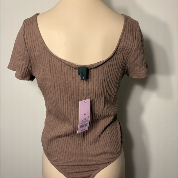 NWT Wild Fable • brown ribbed body suit - Picture 3 of 5